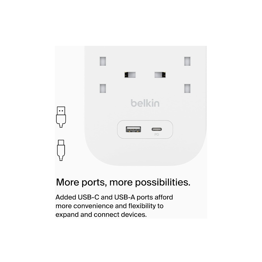 Belkin 6 Way Extension Strip 18W in Qatar Belkin 6 Way Extension Strip 18W in Qatar